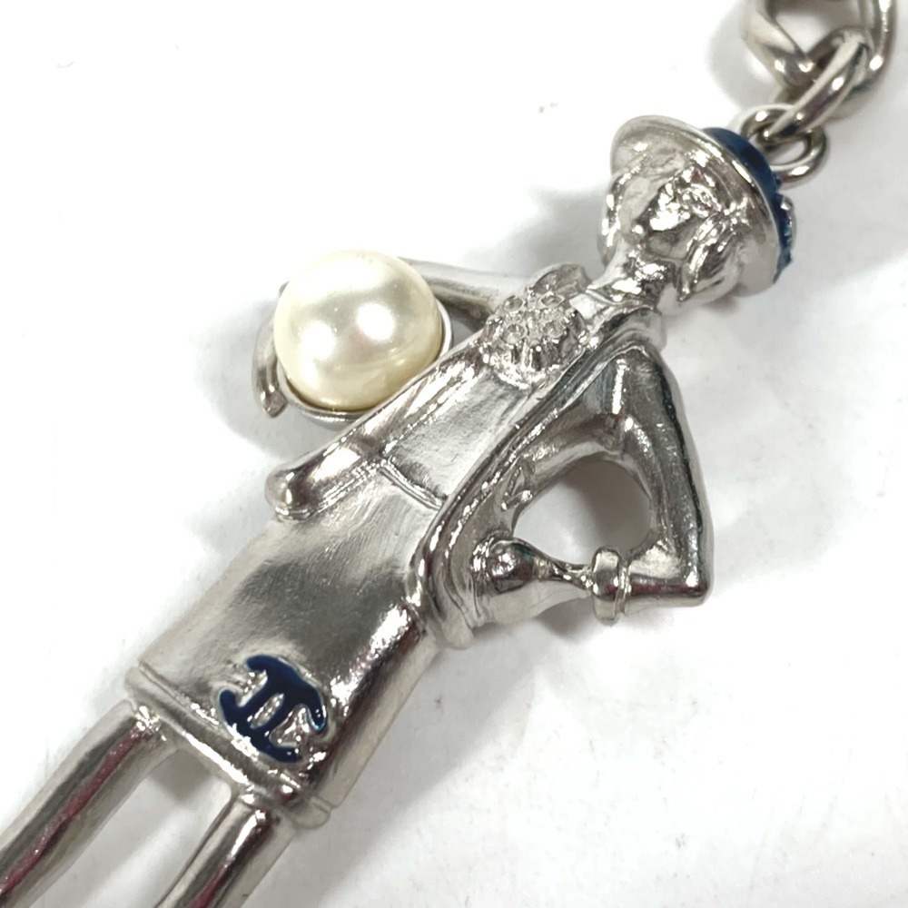 CHANEL CC Coco Mark Doll Chanel Camellia Fake Pearl Bag Charm Key Ring Neckla...